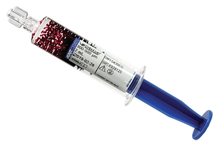 EmboGold® Microspheres – Calibrated microparticles for prostatic artery embolisation
